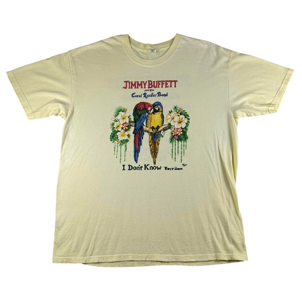 Jimmy Buffett Shirt Mens XL I Don't Know Tour 2016 Parrot Graphic Tee Las Vegas